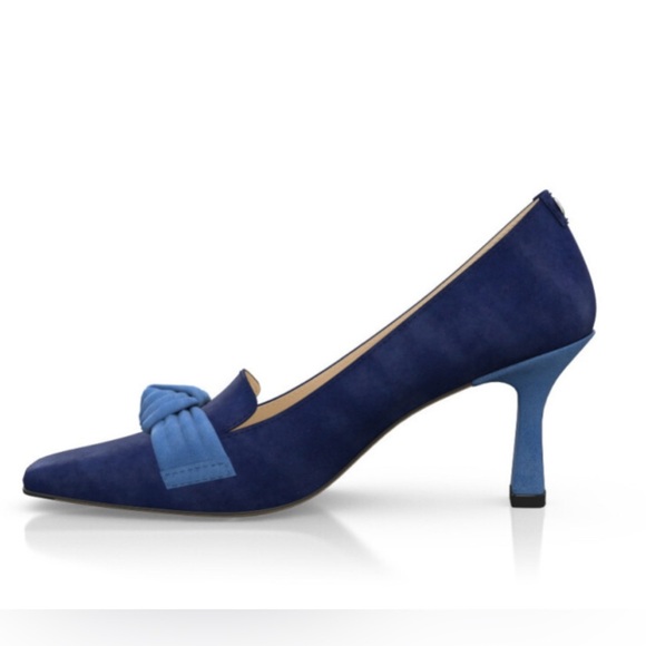 Girotti ELEGANT HEELS 17920 Blue Suede Size 40/9.5 NIB - Picture 1 of 8